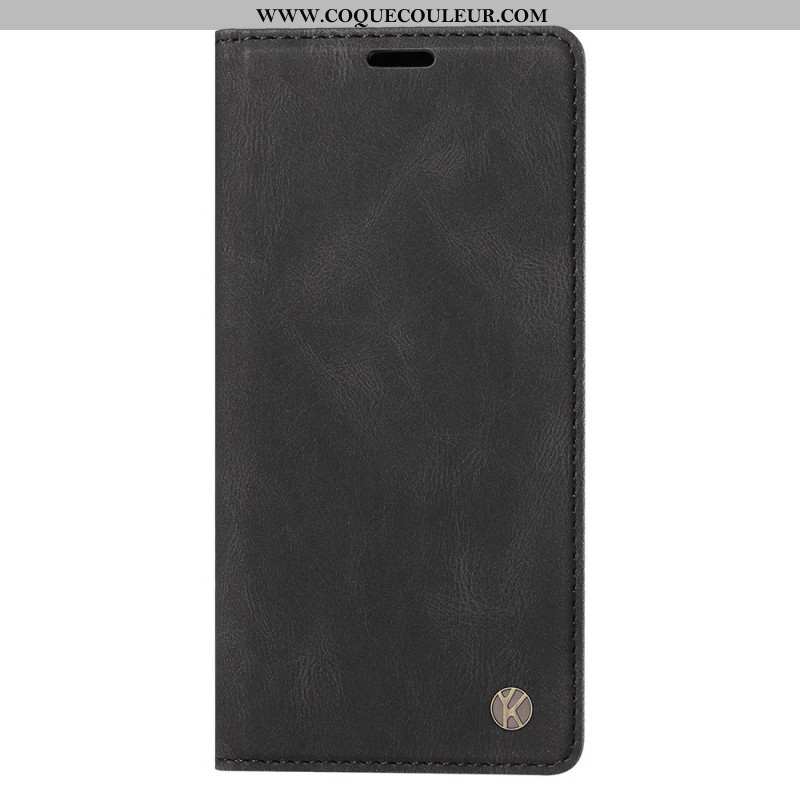 Flip Cover iPhone 16 Pro Max Effet Daim YIKATU