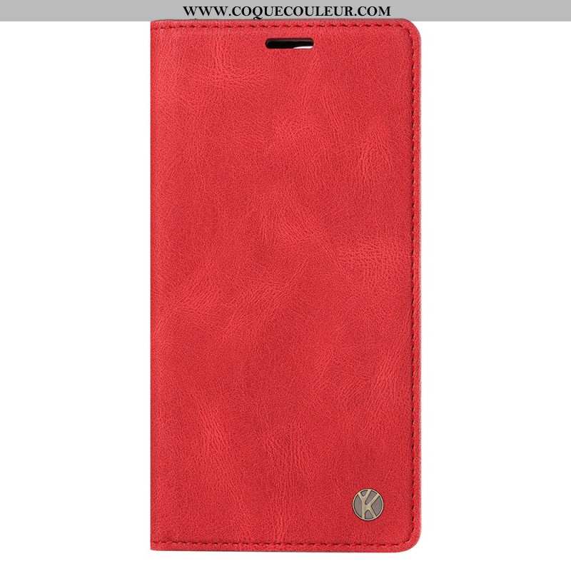 Flip Cover iPhone 16 Pro Max Effet Daim YIKATU