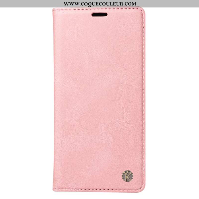 Flip Cover iPhone 16 Pro Max Effet Daim YIKATU