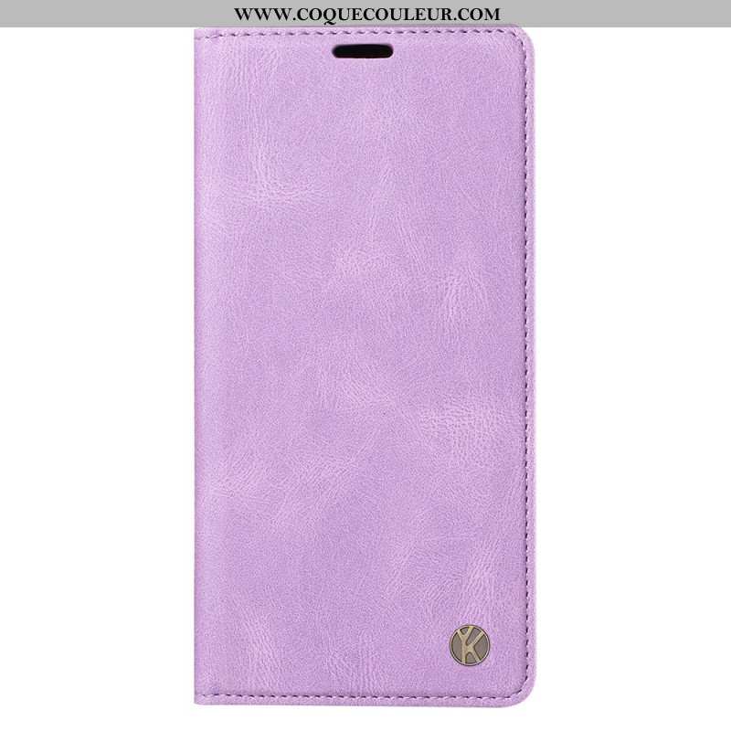 Flip Cover iPhone 16 Pro Max Effet Daim YIKATU