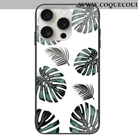 Coque iPhone 16 Pro Max Verre Trempé Feuilles