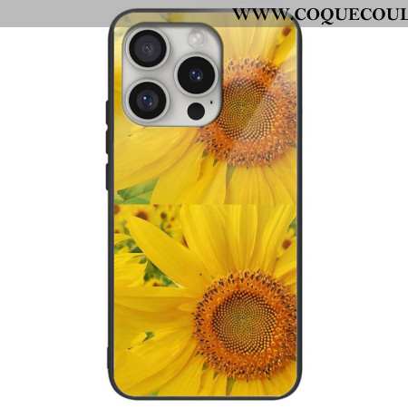 Coque iPhone 16 Pro Max Verre Trempé Tournesol