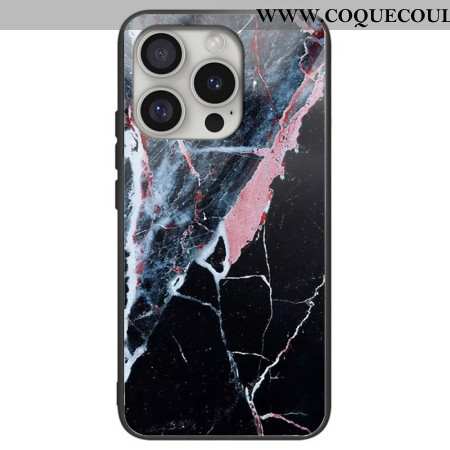 Coque iPhone 16 Pro Max Verre Trempé Marbre Noir