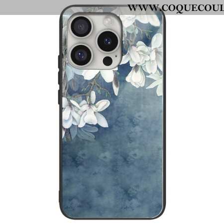 Coque iPhone 16 Pro Max Verre Trempé Magnolia Imprimé