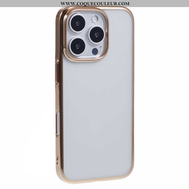 Coque iPhone 16 Pro Max Rebord Effet Métal X-LEVEL