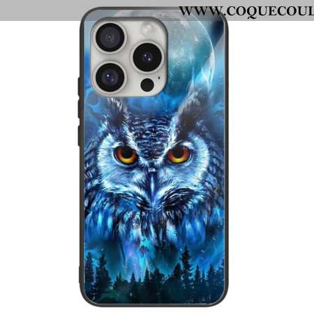 Coque iPhone 16 Pro Max Verre Trempé Hibou Forestier