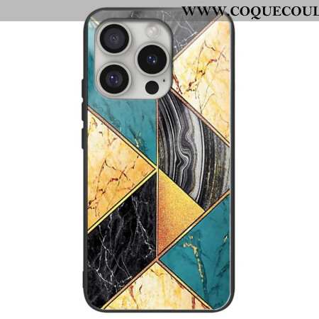 Coque liPhone 16 Pro Max Marbre Jaune et Vert