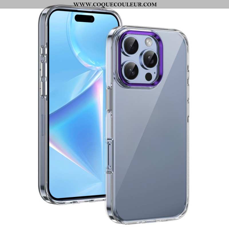 Coque iPhone 16 Pro Max Cadre Appareil Photo Effet Métal