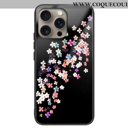 Coque iPhone 16 Pro Max Verre Trempé Pluie Florale