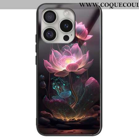 Coque iPhone 16 Pro Max Verre Trempé Lotus Rose