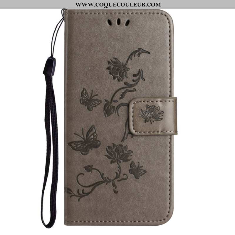 Housse iPhone 16 Pro Max Papillons et Fleurs