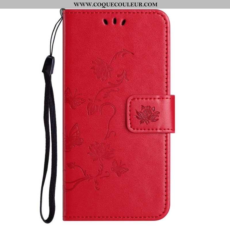 Housse iPhone 16 Pro Max Papillons et Fleurs