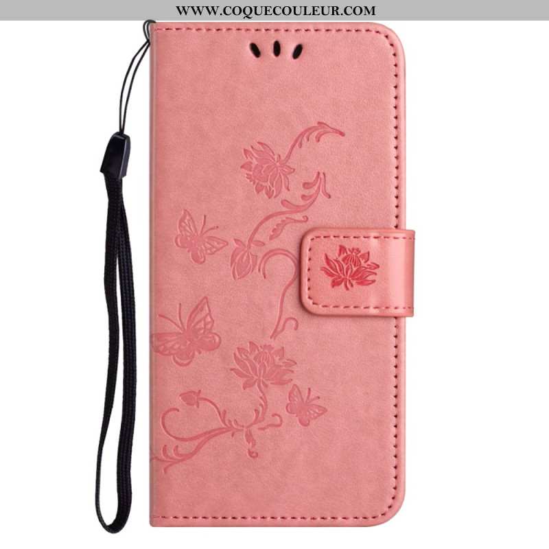 Housse iPhone 16 Pro Max Papillons et Fleurs