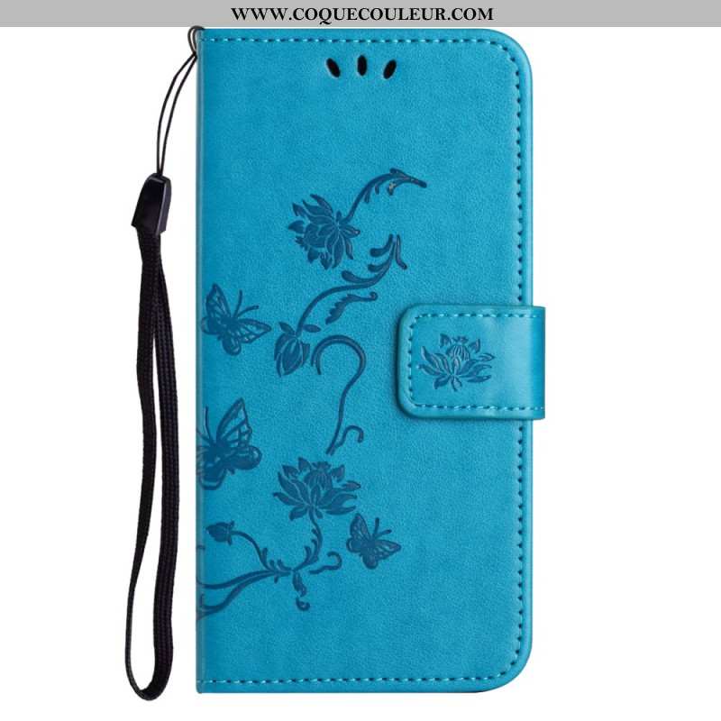 Housse iPhone 16 Pro Max Papillons et Fleurs