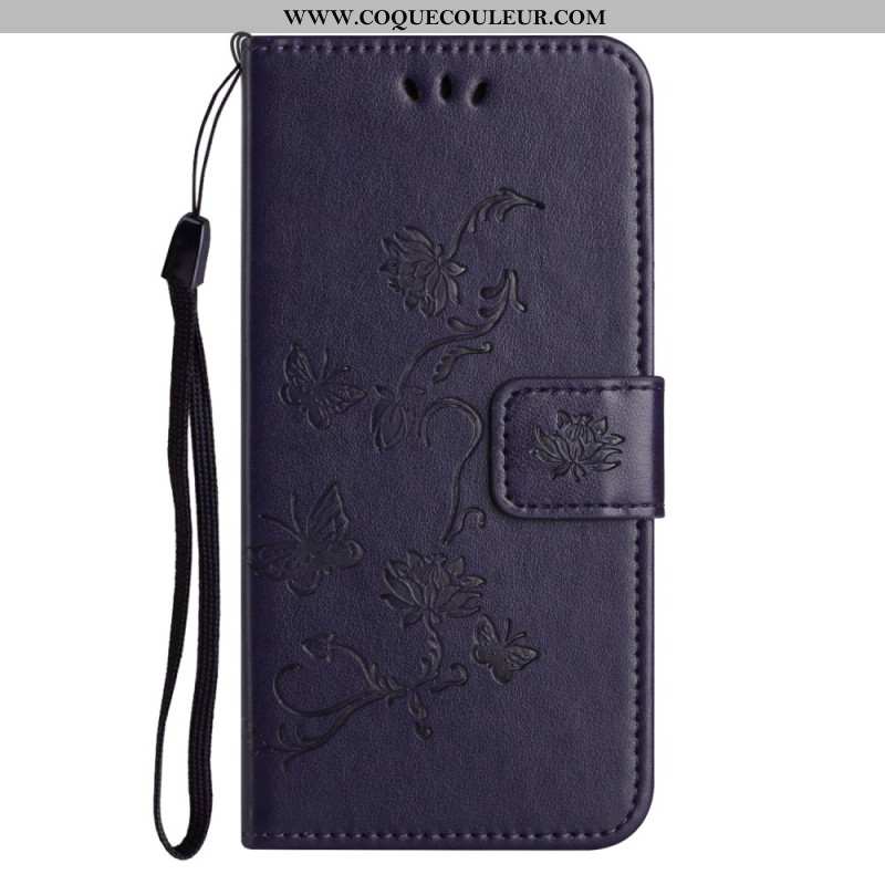 Housse iPhone 16 Pro Max Papillons et Fleurs