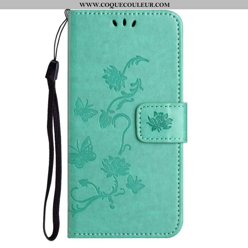 Housse iPhone 16 Pro Max Papillons et Fleurs