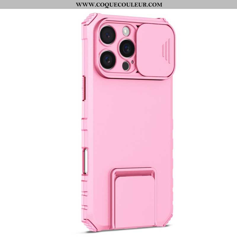 Coque pour iPhone 16 Pro Max avec curseur de caméra et support