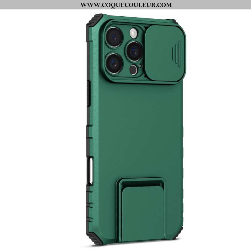 Coque pour iPhone 16 Pro Max avec curseur de caméra et support