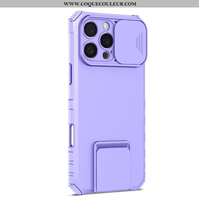 Coque pour iPhone 16 Pro Max avec curseur de caméra et support