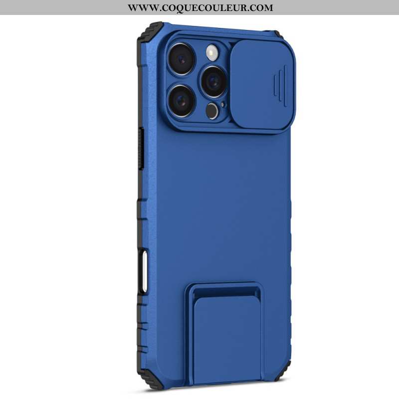 Coque pour iPhone 16 Pro Max avec curseur de caméra et support