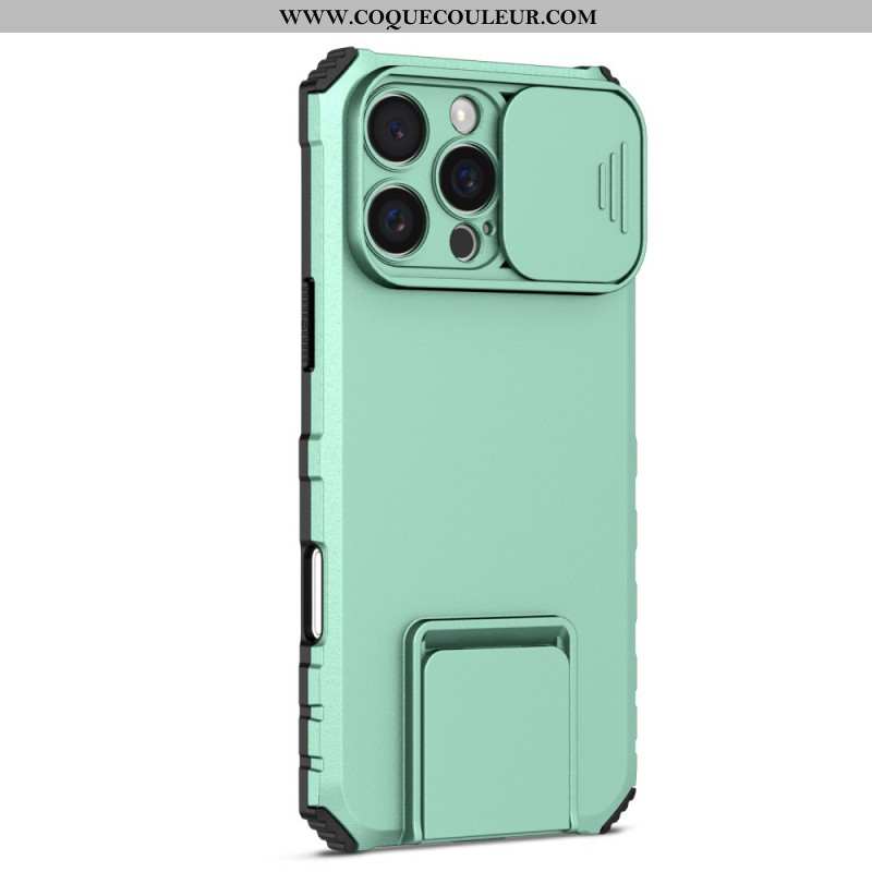 Coque pour iPhone 16 Pro Max avec curseur de caméra et support