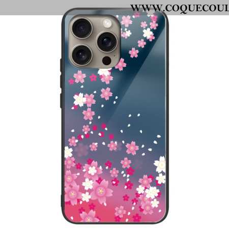 Coque iPhone 16 Pro Max Verre Trempé Pluie de Coeurs