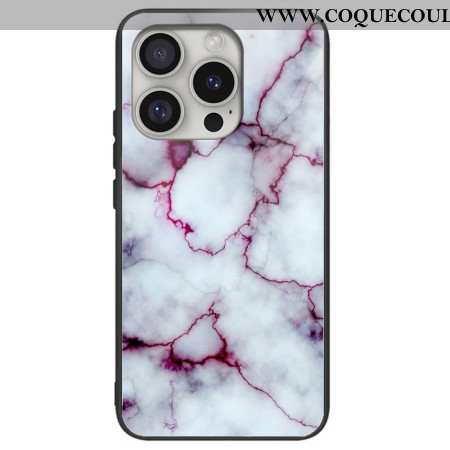 Coque iPhone 16 Pro Max Verre Trempé Marbre Violet