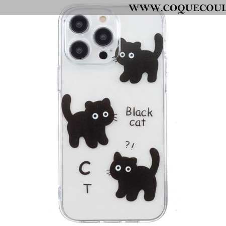 Coque iPhone 16 Pro Max Chats Noirs