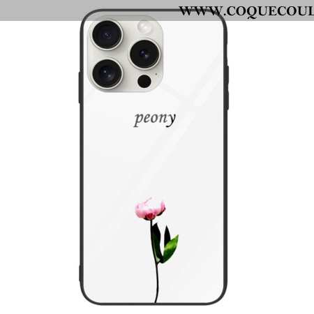 Coque iPhone 16 Pro Max Verre Trempé Pivoine