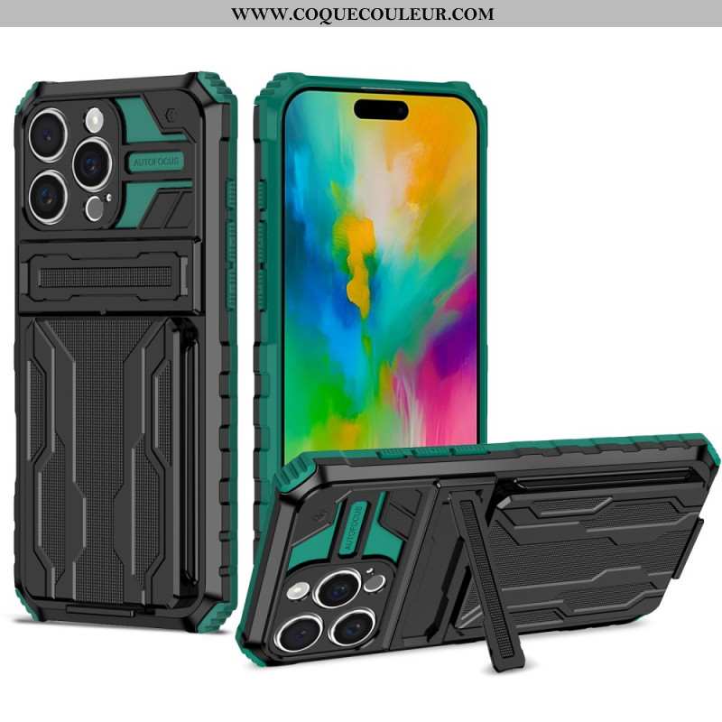 Coque iPhone 16 Pro Max Porte-Cartes et Support Intégrés