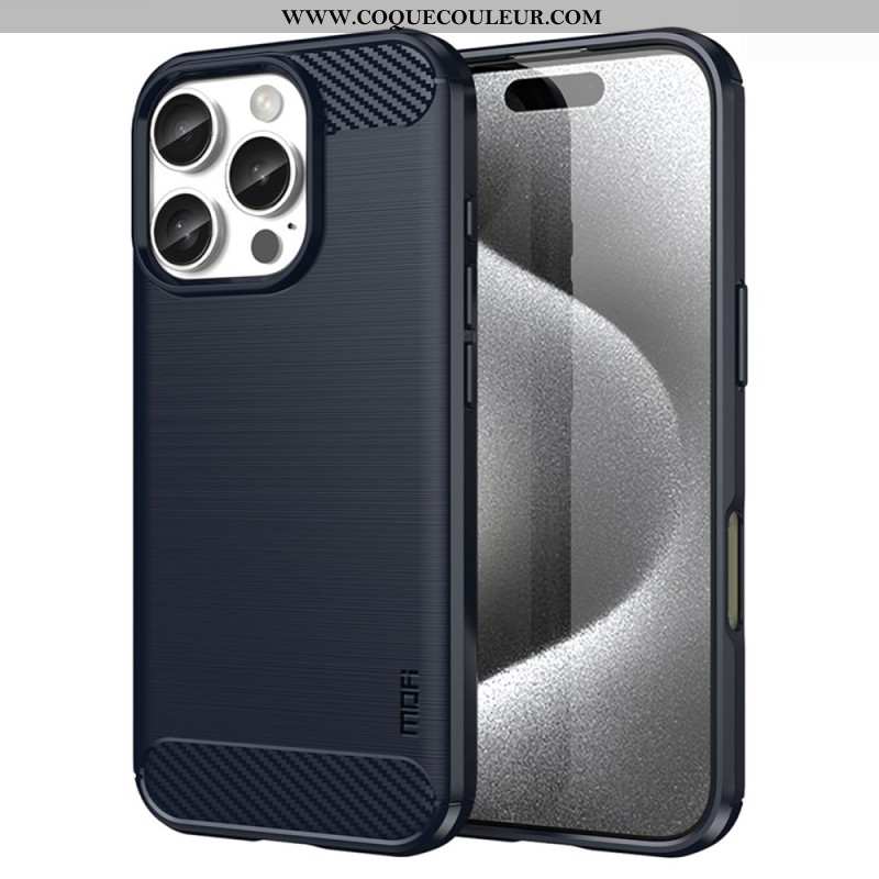 Coque iPhone 16 Pro Max Fibre Carbone Brossée MOFI