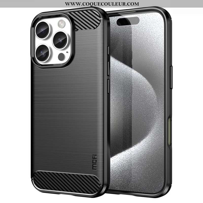 Coque iPhone 16 Pro Max Fibre Carbone Brossée MOFI