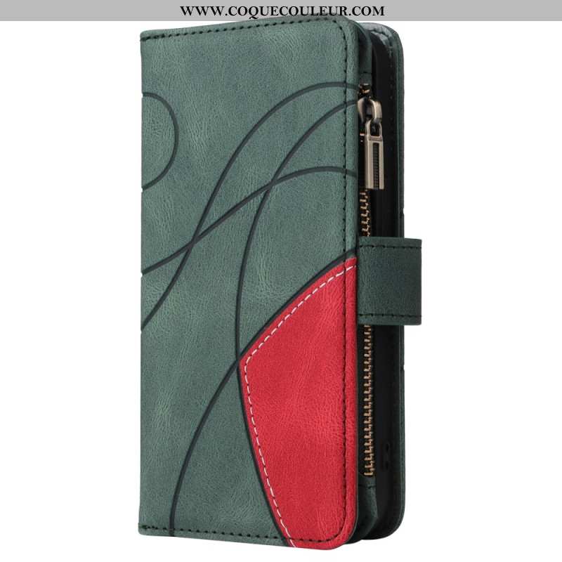 Housse iPhone 16 Pro Portefeuille Motif Géométrique