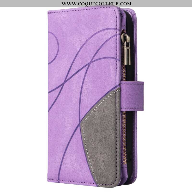 Housse iPhone 16 Pro Portefeuille Motif Géométrique