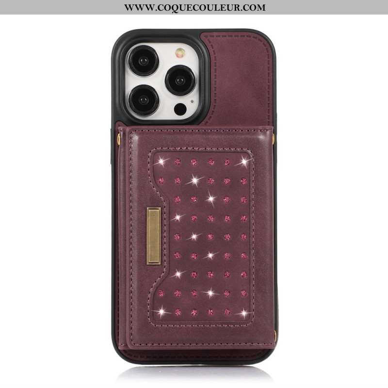 Coque iPhone 16 Pro Portefeuille et Technologie de Blocage RFID