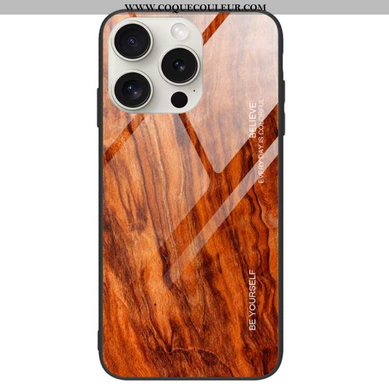 Coque iPhone 16 Pro Verre Trempé Fibre Bois