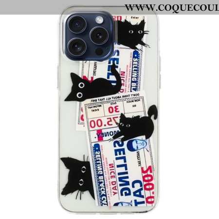 Coque iPhone 16 Pro Chats Noirs