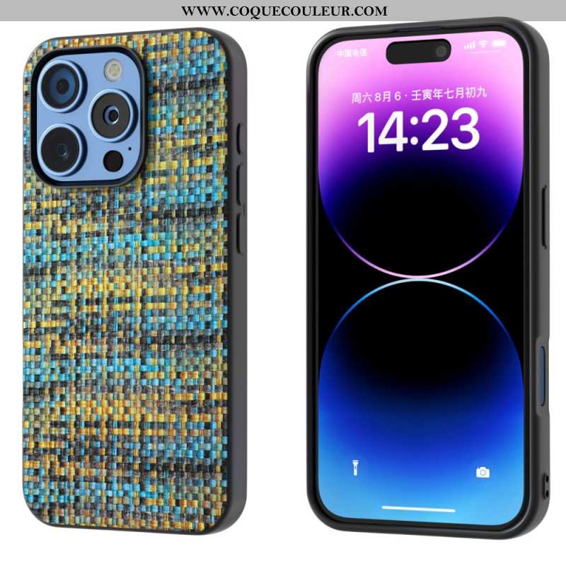 Coque iPhone 16 Pro Texture à Carreaux