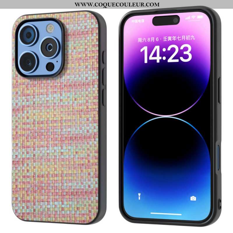 Coque iPhone 16 Pro Texture à Carreaux