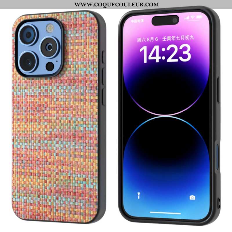 Coque iPhone 16 Pro Texture à Carreaux