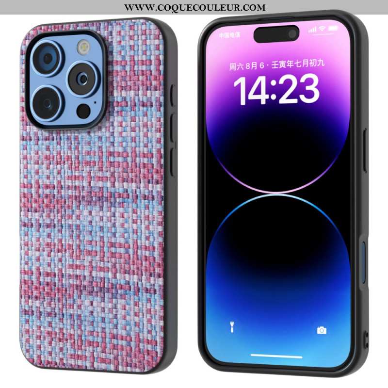 Coque iPhone 16 Pro Texture à Carreaux