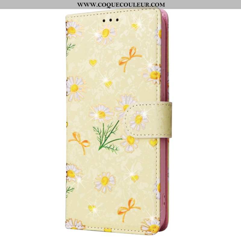 Housse iPhone 16 Pro Portefeuille Bloqueur RFID Floral