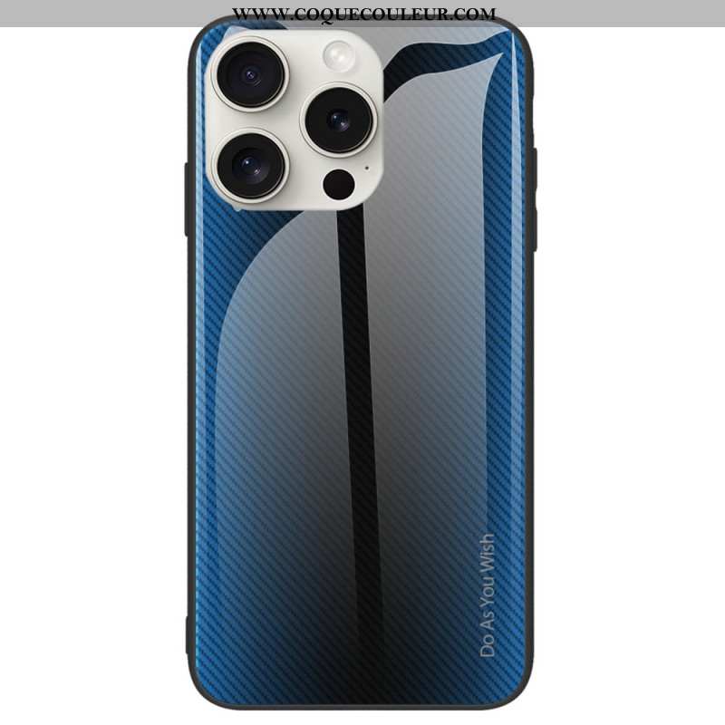 Coque iPhone 16 Pro Verre Trempé Fibre Carbone