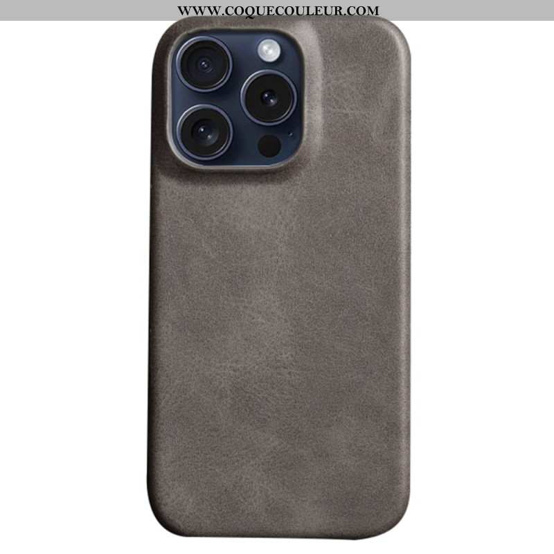 Coque iPhone 16 Pro Effet Cuir