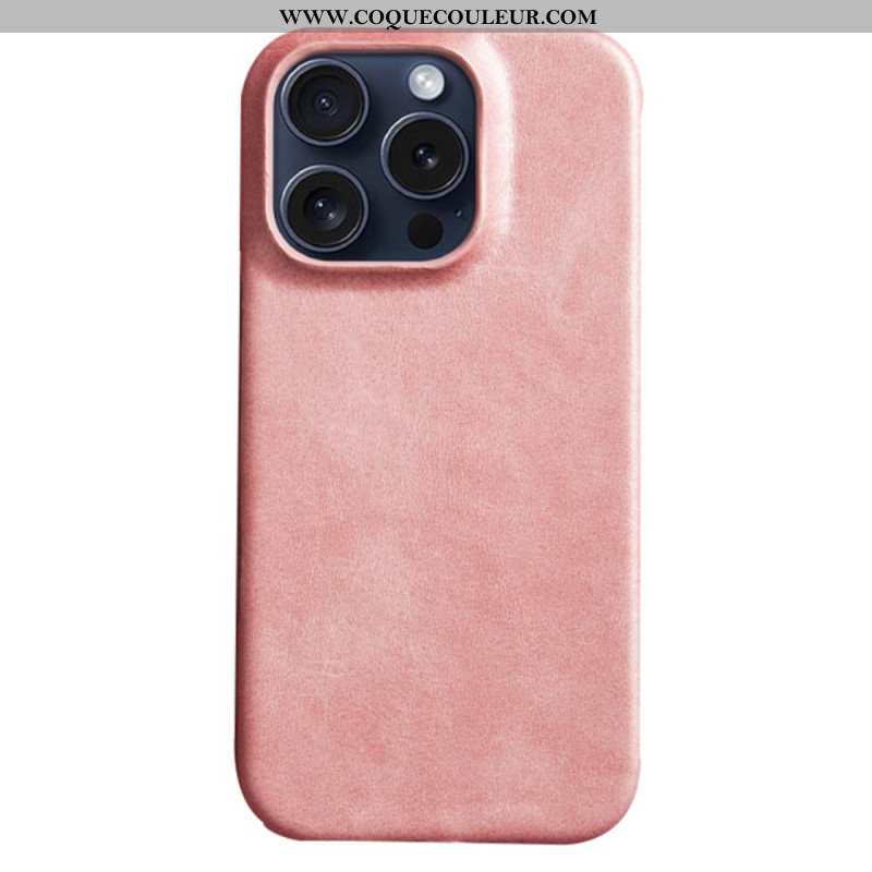 Coque iPhone 16 Pro Effet Cuir