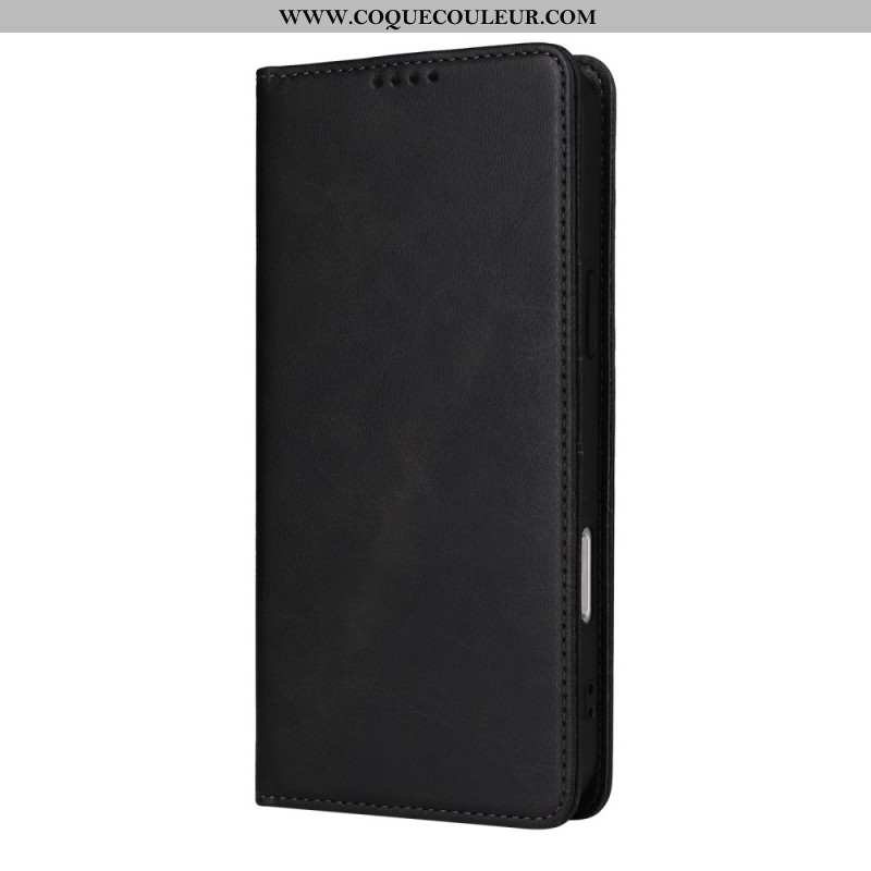 Flip Cover iPhone 16 Pro Effet Cuir Blocage RFID