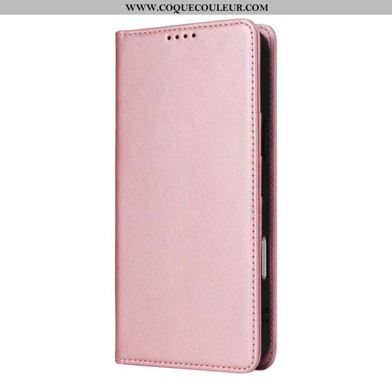 Flip Cover iPhone 16 Pro Effet Cuir Blocage RFID