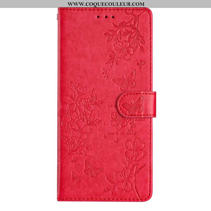 Housse iPhone 16 Motif Papillons Floraux