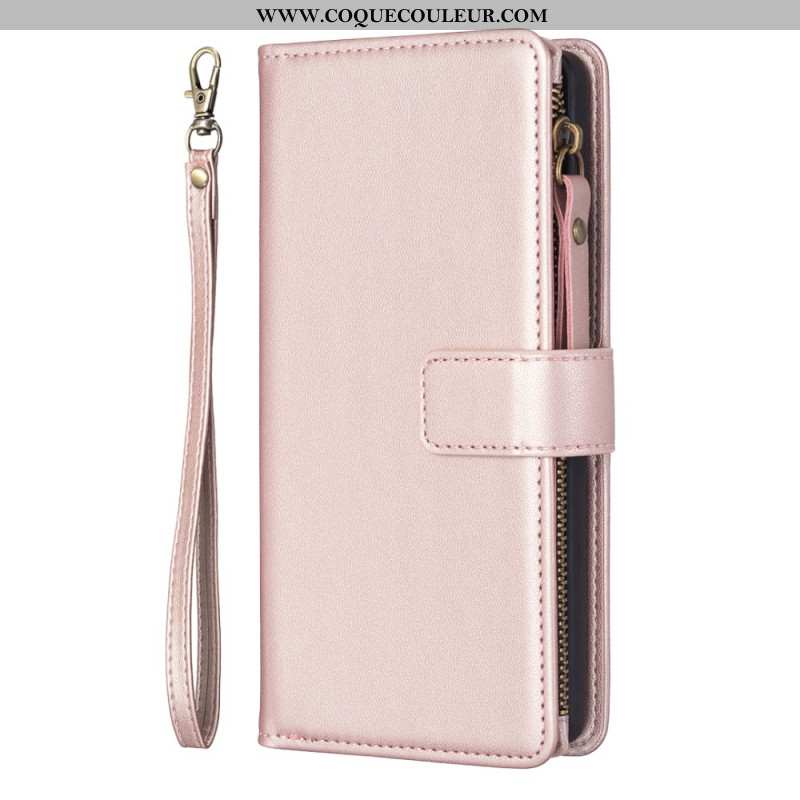 Housse iPhone 16 Porte-Monnaie et Lanière