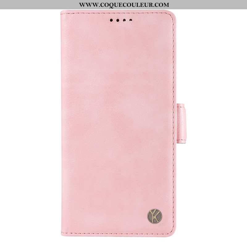 Housse iPhone 16 Simili Cuir Vintage YIKATU